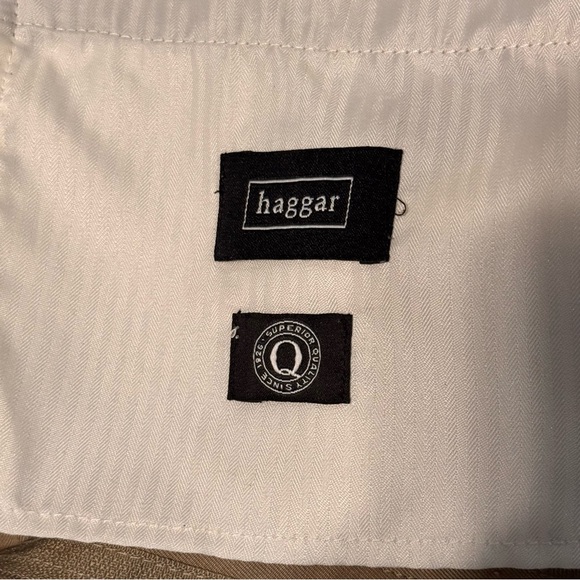 Mens Haggar Dress Pants With Elastic in the Waist 40 x 32 Big & Tall Tan - Picture 7 of 13